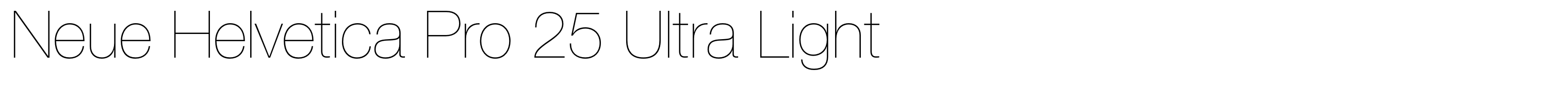 Neue Helvetica Pro 25 Ultra Light